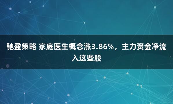 驰盈策略 家庭医生概念涨3.86%,主力资金净流入这些股